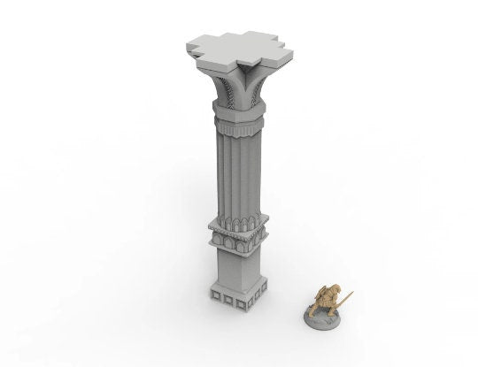 Dwarf mine pillars & stelae usable for lord with the rings, fantasy wargame ... V17-22