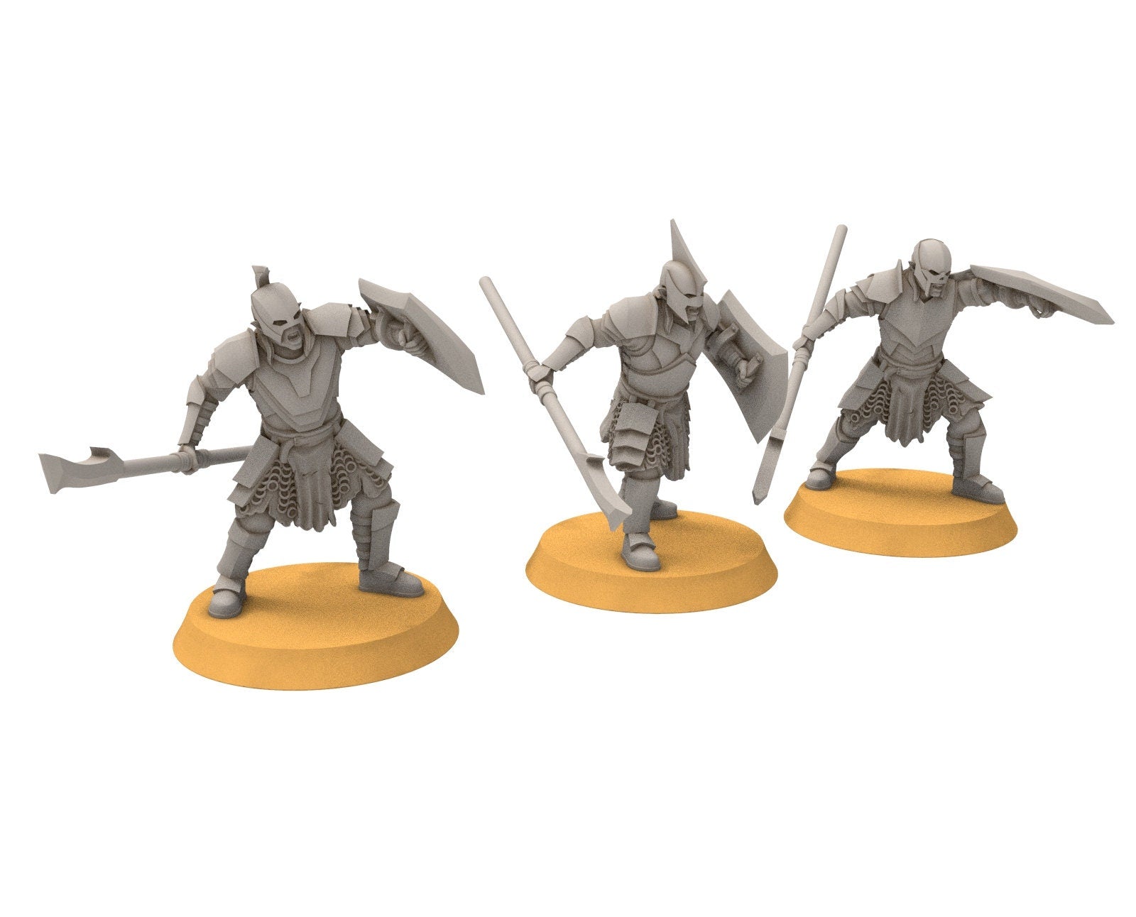 Orc horde - Super orcs spearmen Command, Orc warriors warband, Middle rings miniatures pour wargame D&D, SDA...