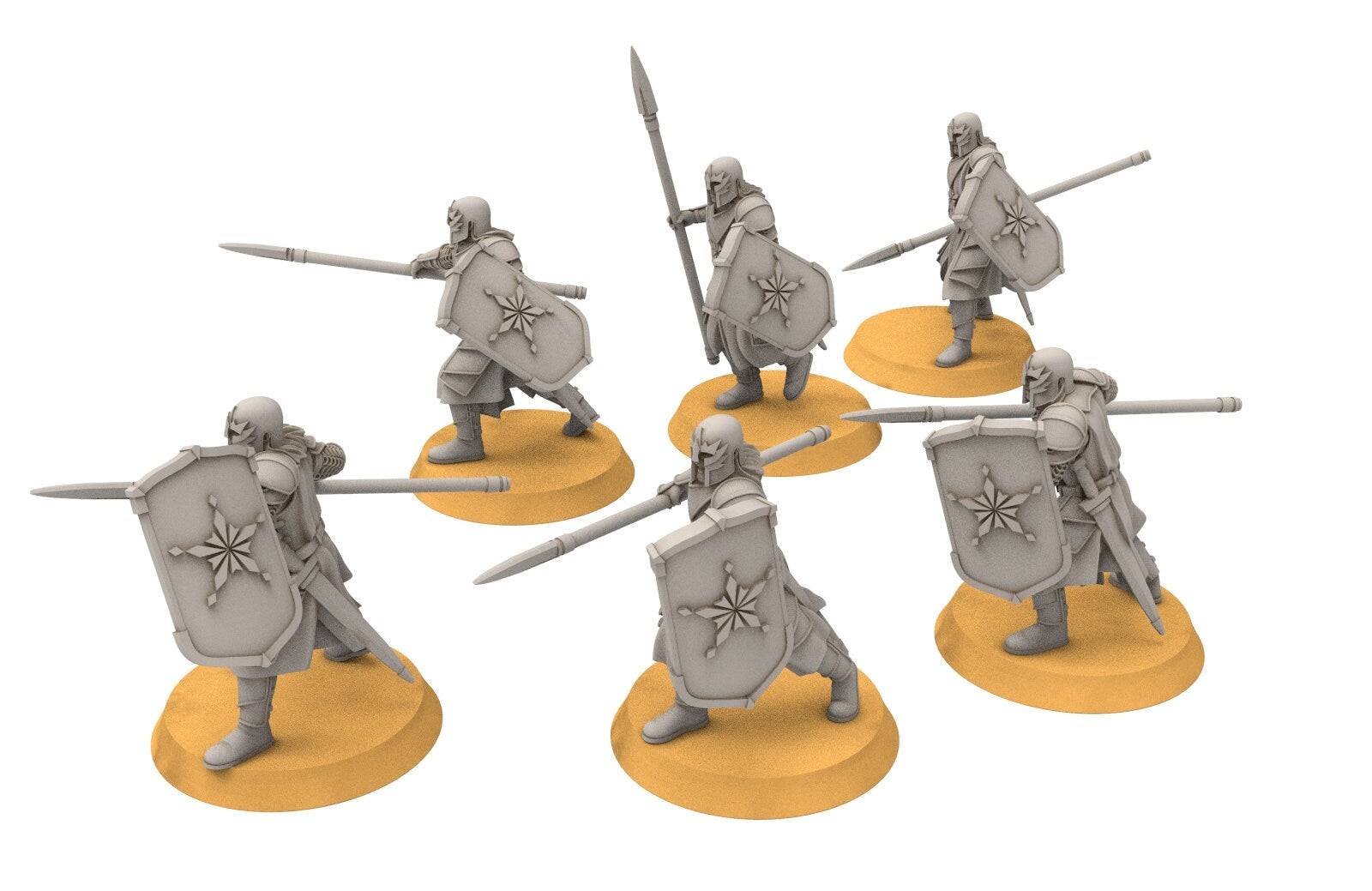 Ornor - spearmen of the Lost Kingdom of the North, Dune Din, Misty Mountains, miniatures for wargame D&D, Lotr...
