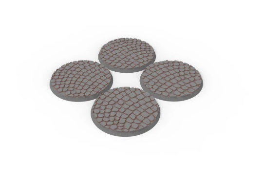 Civil - Lot of 25mm to 64mm round bases & textures usable for Oldhammer, saga, age of sigmar, confrontation, wargame...