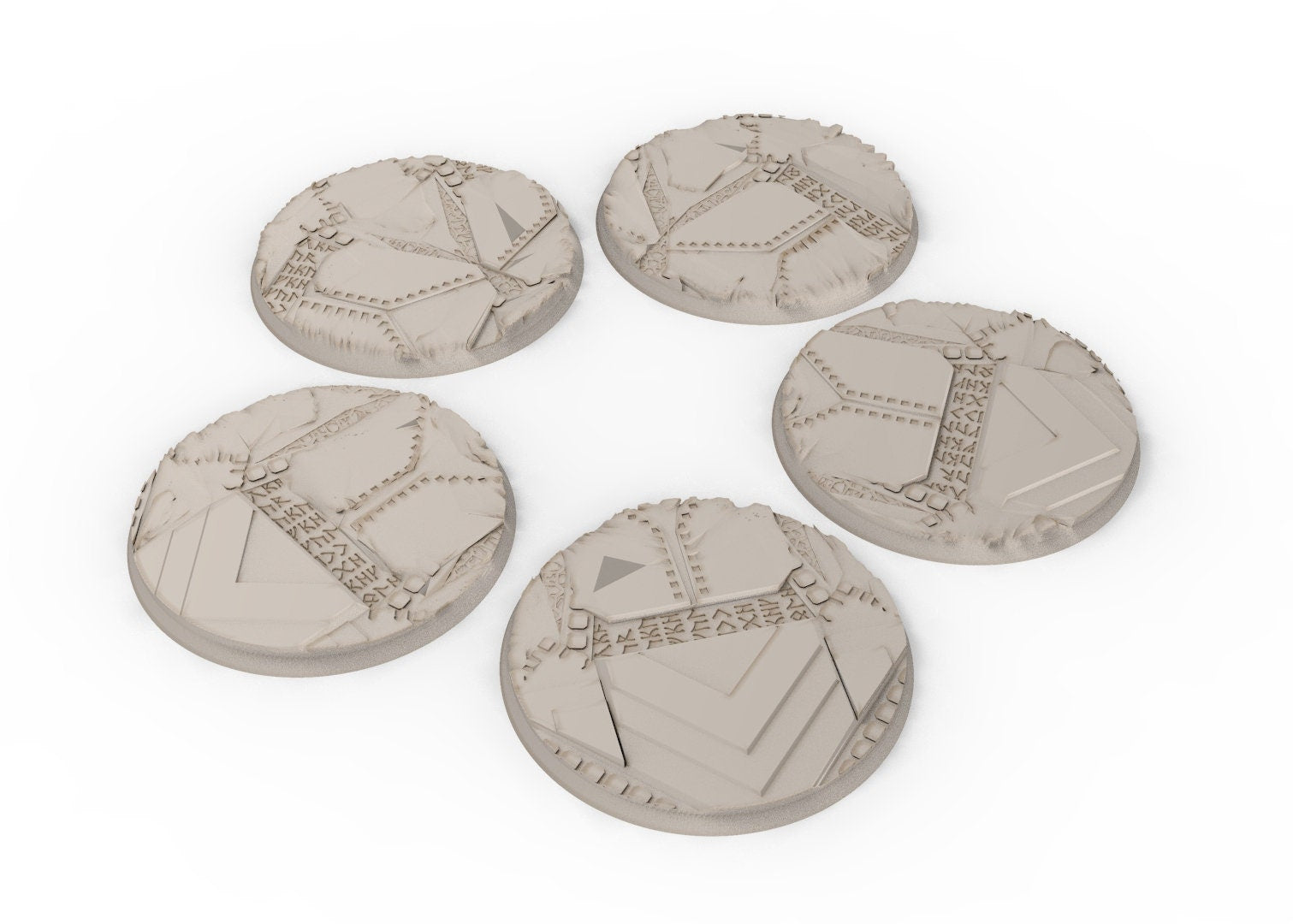 Dwarves - Lot of 25mm to 60mm round bases & mine textures usable for LOTR, warhammer 40k, saga, age of sigmar, confrontation, wargame...