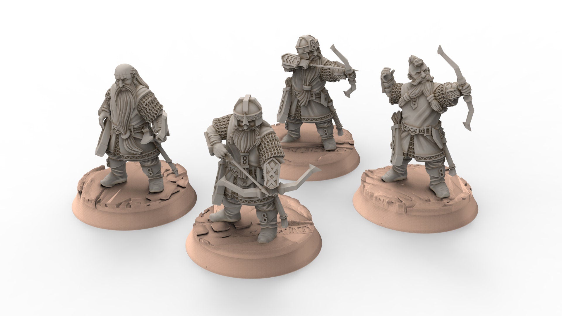 Dwarves - Kalak Bowmen, The Dwarfs of The Mountains, for Lotr, Khurzluk Miniatures