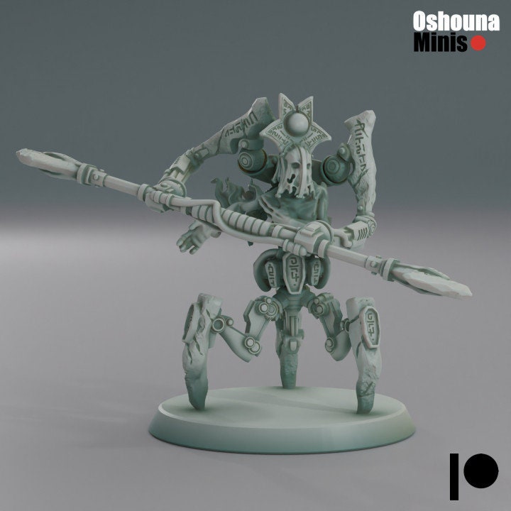 Doomed Empire - Tripod Guardian with dual swords, immortal legion, resurrect, silent king's army