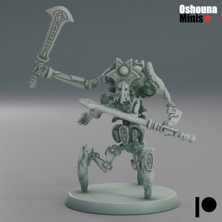 Doomed Empire - Tripod Guardian with dual swords, immortal legion, resurrect, silent king's army