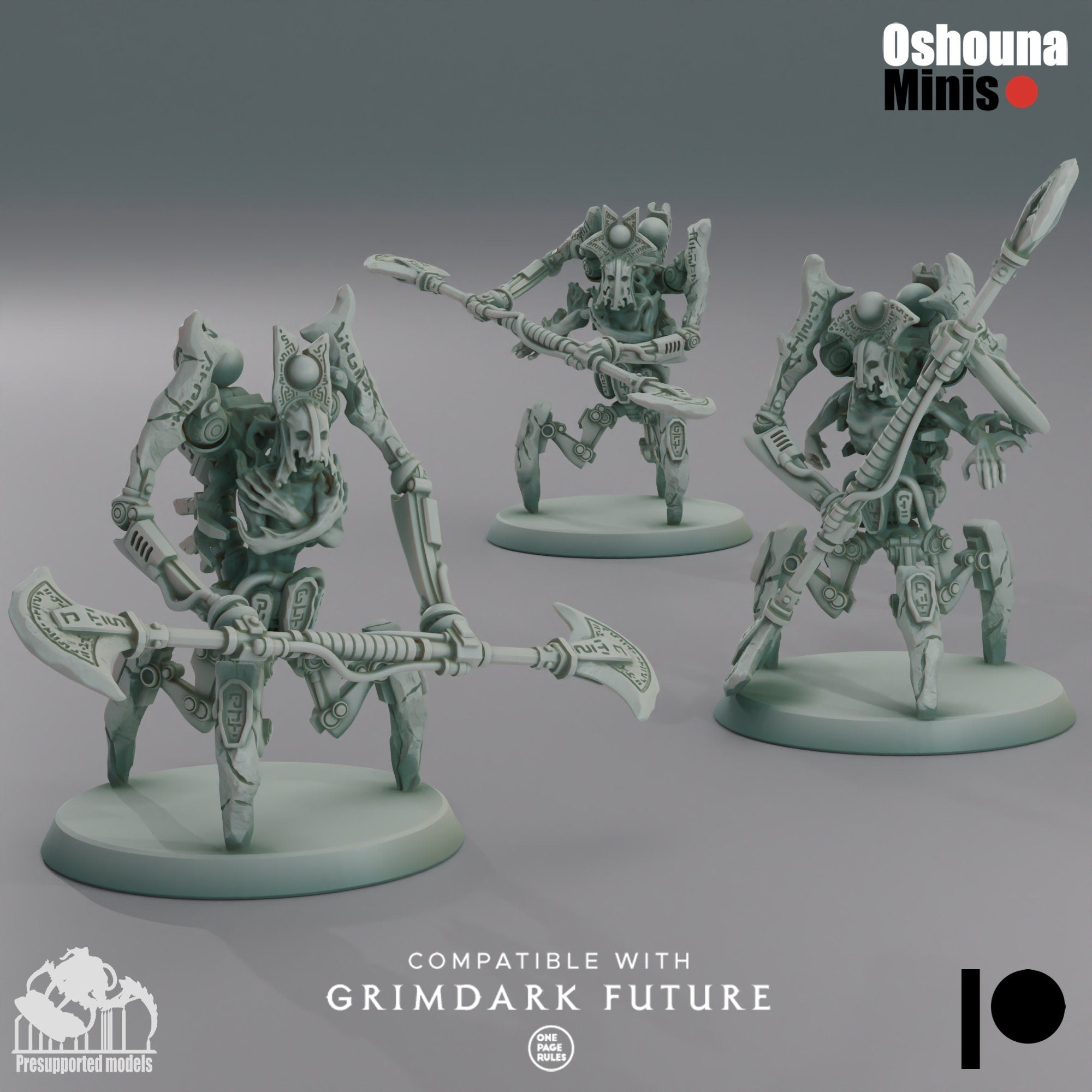 Doomed Empire - Tripod Guardian with dual swords, immortal legion, resurrect, silent king's army