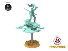 Load image into Gallery viewer, Dark City - Warriors on Dark Slicers, Prime Leader of The Obsessed Tortured warriors, Sadistic soldiers Dark eldar drow
