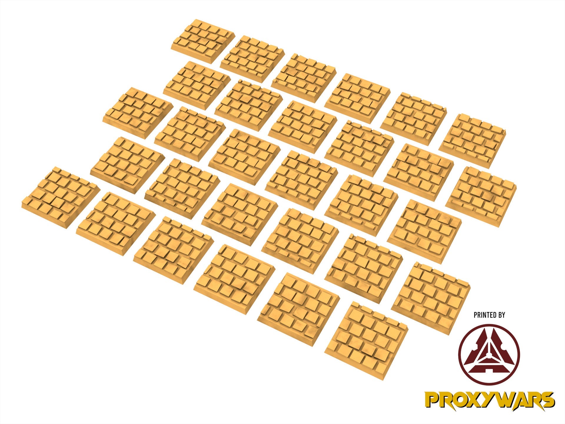 Pavement V2 - Lot of 25mm to 50mm Square bases usable for Oldhammer, 9th age, King of war, Donjon et dragon, Confrontation, wargame...