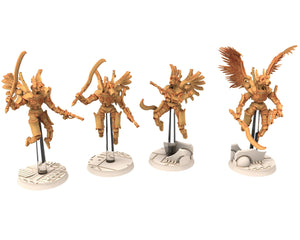 Cinan - Anubis - Akhet - Athyr : Assault, Battle Drone, space robot guardians of the Necropolis, modular posable miniatures