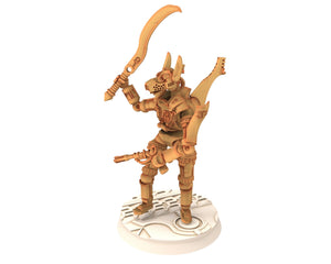 Cinan - Anubis - Akhet - Athyr : Assault, Battle Drone, space robot guardians of the Necropolis, modular posable miniatures