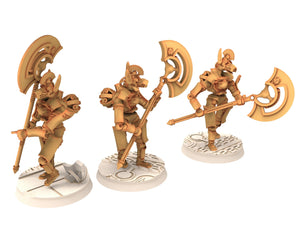 Cinan - Anubis - Akhet - Phaophi : Assault, Battle Drone, space robot guardians of the Necropolis, modular posable miniatures