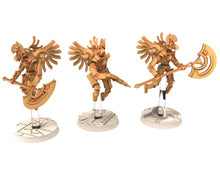 Load image into Gallery viewer, Cinan - Anubis - Akhet - Phaophi : Assault, Battle Drone, space robot guardians of the Necropolis, modular posable miniatures
