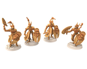 Cinan - Anubis - Akhet - Thout: Assault, Battle Drone, space robot guardians of the Necropolis, modular posable miniatures