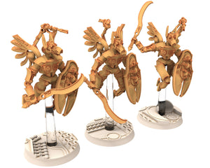 Wound Trackers, Cinan - Anubis - Akhet - Thout : Assault, Battle Drone, space robot guardians of the Necropolis, Wargame Accessories