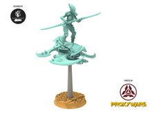 Load image into Gallery viewer, Dark City - Warriors on Dark Slicers, Prime Leader of The Obsessed Tortured warriors, Sadistic soldiers Dark eldar drow
