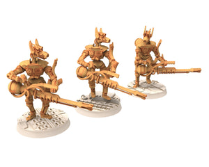 Wound Trackers, Cinan - Anubis - Chemou - Payni : Support, Battle Drone, space robot guardians of the Necropolis, Wargame Accessories