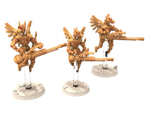 Wound Trackers, Cinan - Anubis - Chemou - Payni : Support, Battle Drone, space robot guardians of the Necropolis, Wargame Accessories