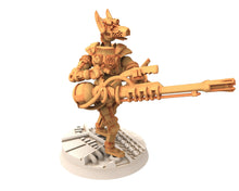 Load image into Gallery viewer, Cinan - Anubis - Chemou - Payni : Assault, Battle Drone, space robot guardians of the Necropolis, modular posable miniatures
