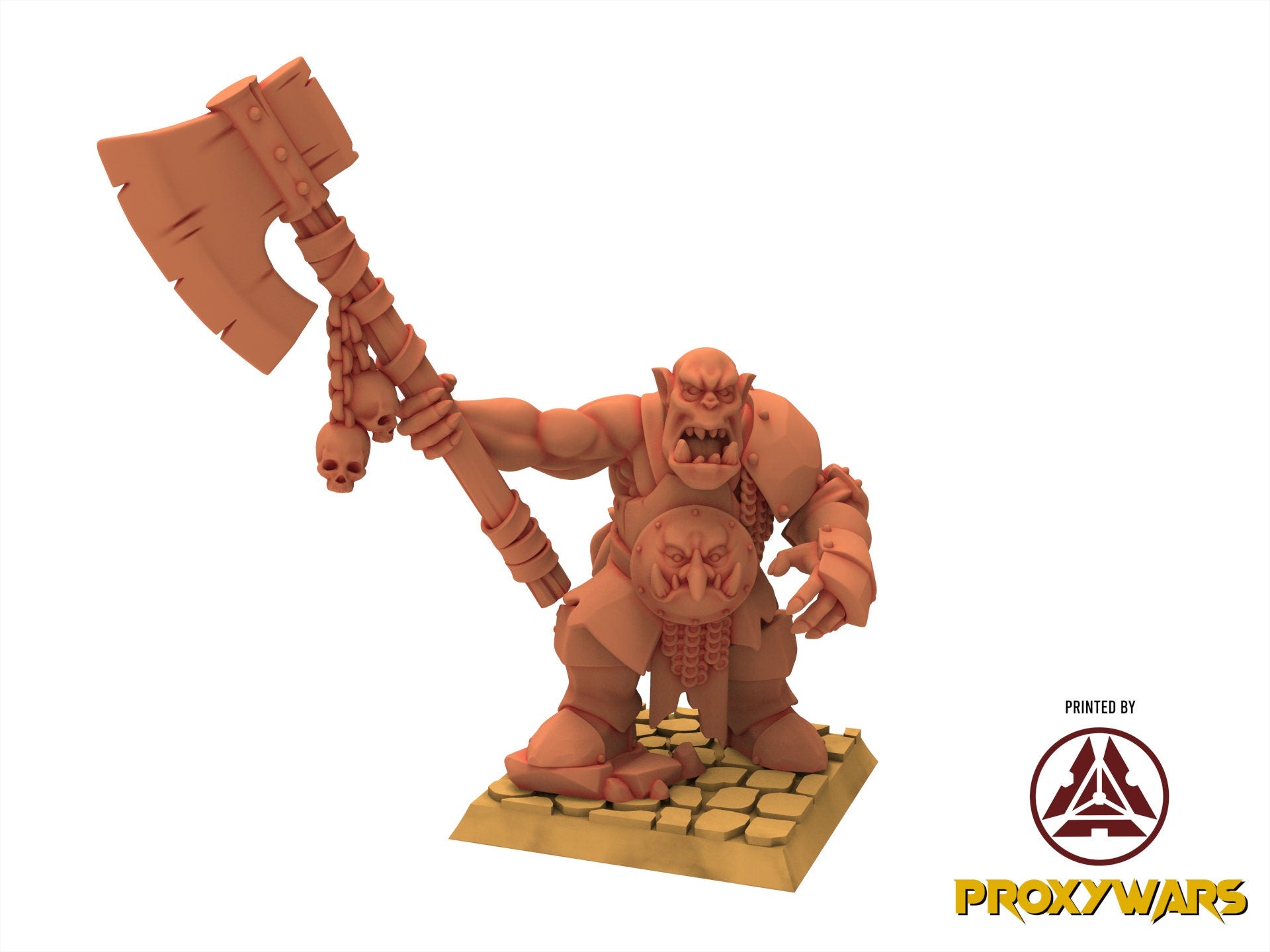 Orc & Goblin - Borgok Skullcrusher, utilisables pour Oldhammer, king of wars, 9th age