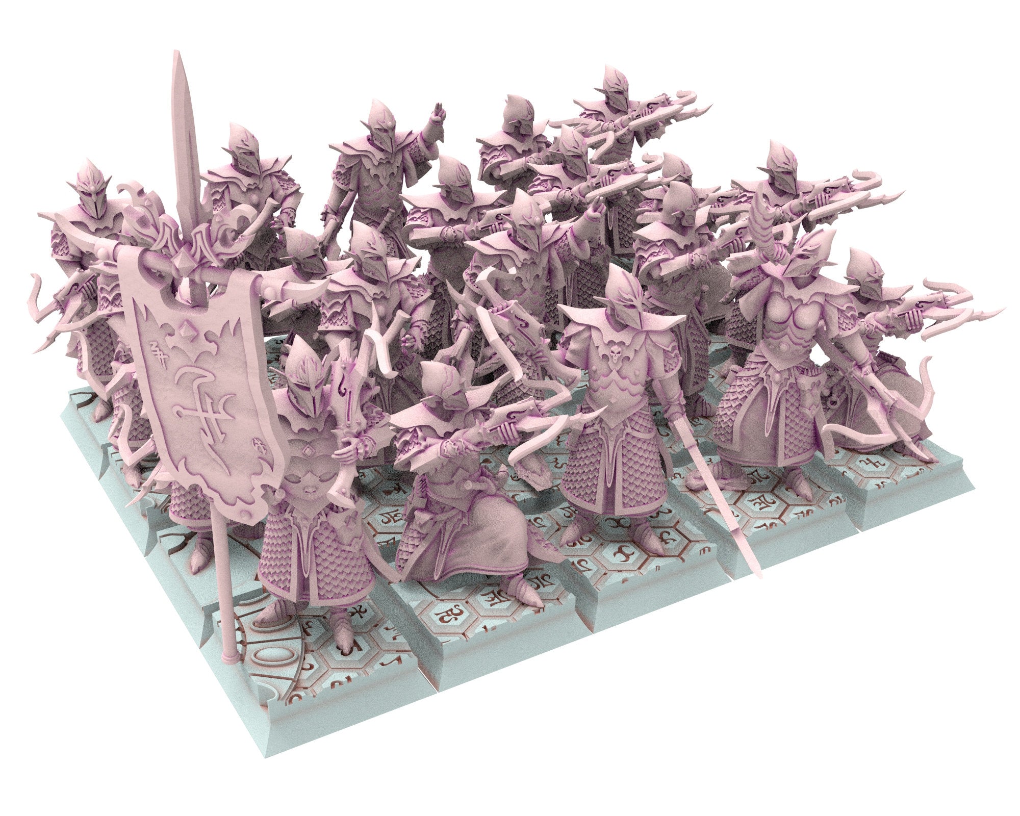 Dark Elves - 32mm Lord commander, dark elves, Merciless north pillars usable for 9th Age, Fantasy Battle, Oldhammer, King of war, D&D...