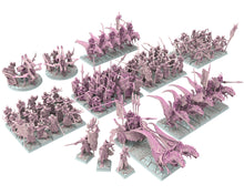 Load image into Gallery viewer, Dark Elves - 28mm Great banner Bearer, dark elves, Merciless north pillars usable for 9th Age, Fantasy Battle, Oldhammer, King of war, D&amp;D
