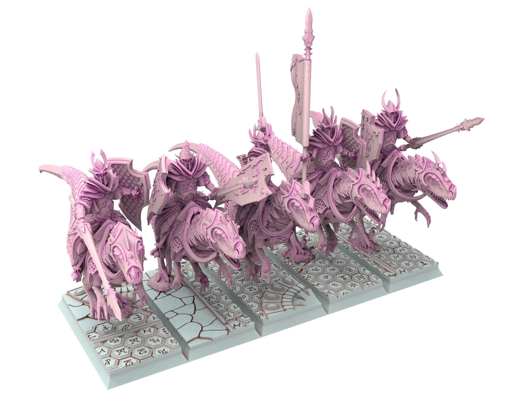 Dark Elves - 32mm Raptor Dread Raiders, dark elves, Merciless north pillars usable for 9th Age, Fantasy Battle, Oldhammer, King of war, D&D