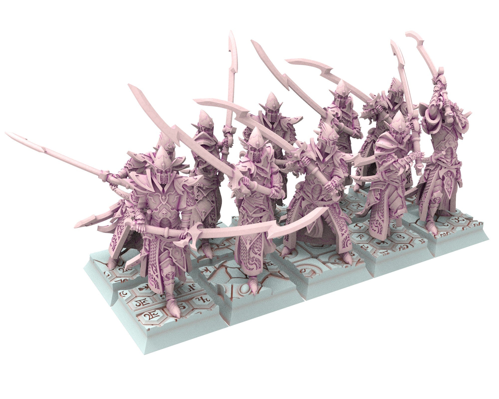 Dark Elves - 28mm Masked Executionners, dark elves, Merciless north pillars usable for 9th Age, Fantasy Battle, Oldhammer, King of war, D&D