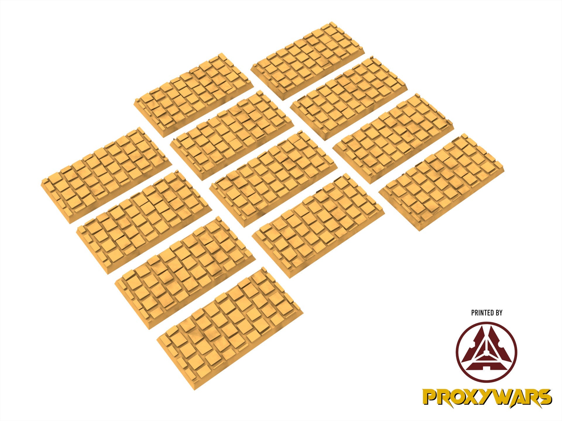 Pavement V2 - Lot of 25x50mm to 100x150mm Rectangular bases usable for Oldhammer, 9th age, King of war, Donjon et dragon