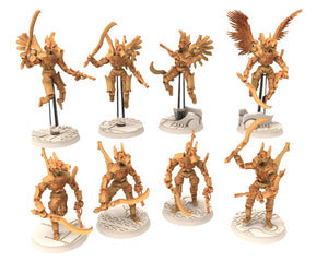 Cinan - Anubis - Akhet - Athyr : Assault, Battle Drone, space robot guardians of the Necropolis, modular posable miniatures