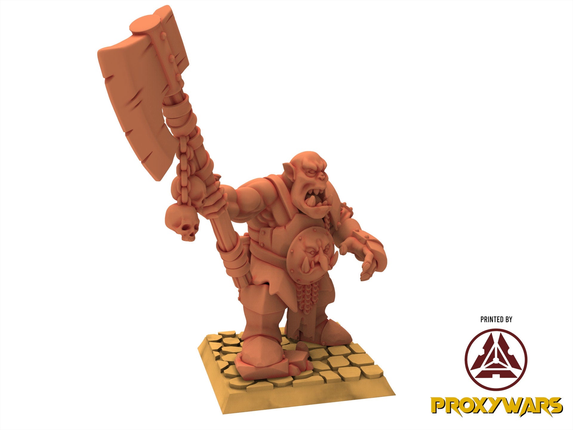 Orc & Goblin - Borgok Skullcrusher, utilisables pour Oldhammer, king of wars, 9th age