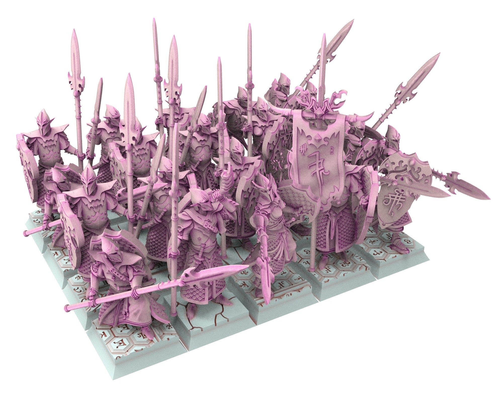 Dark Elves - 32mm Lord commander, dark elves, Merciless north pillars usable for 9th Age, Fantasy Battle, Oldhammer, King of war, D&D...