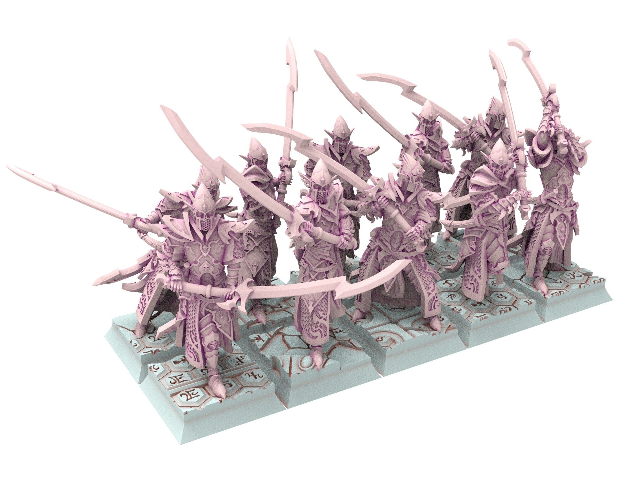 Dark Elves - 28mm Blade Masters, dark elves, Merciless north pillars usable for 9th Age, Fantasy Battle, Oldhammer, King of war, D&D