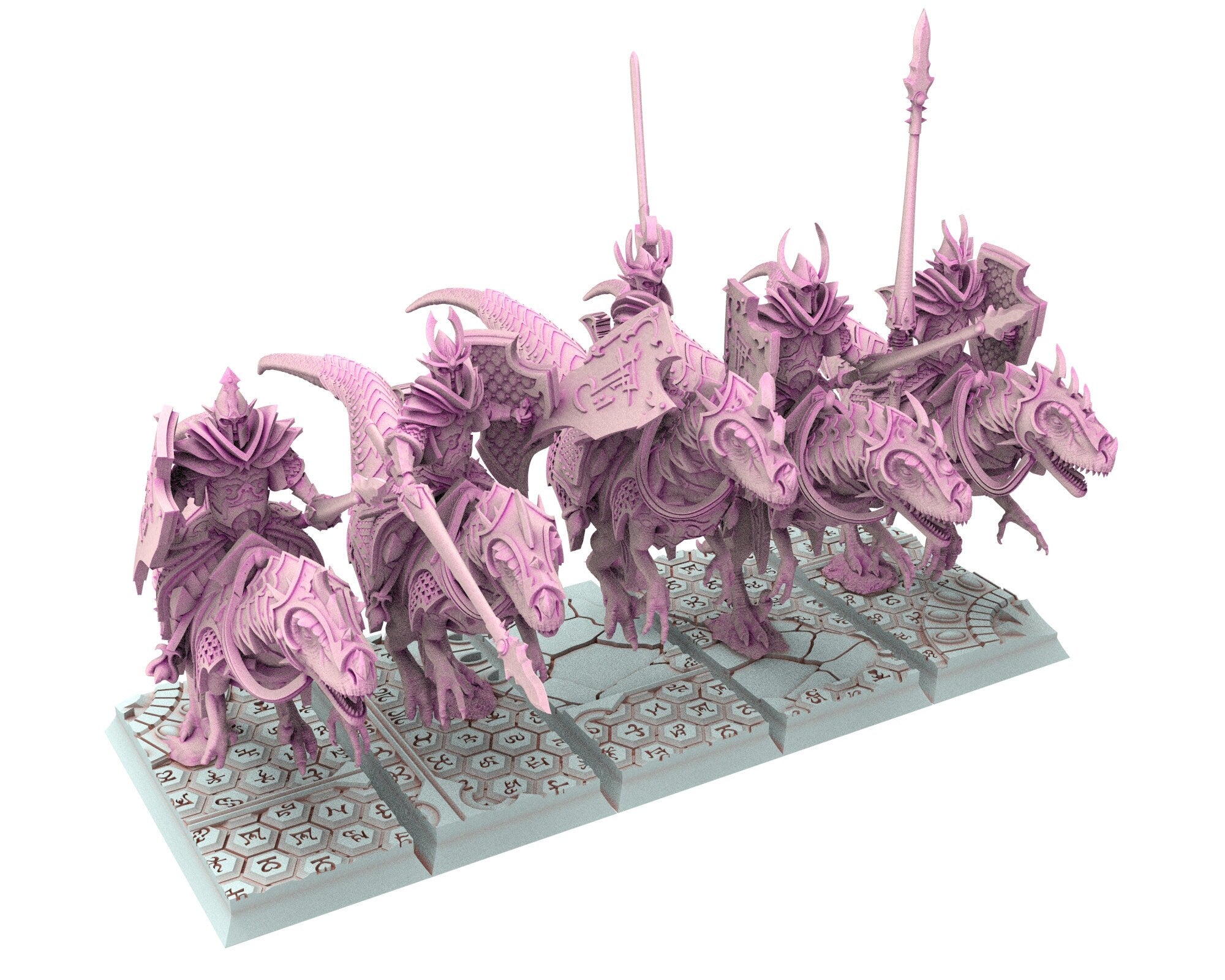 Dark Elves - 32mm Raptor Dread Raiders, dark elves, Merciless north pillars usable for 9th Age, Fantasy Battle, Oldhammer, King of war, D&D