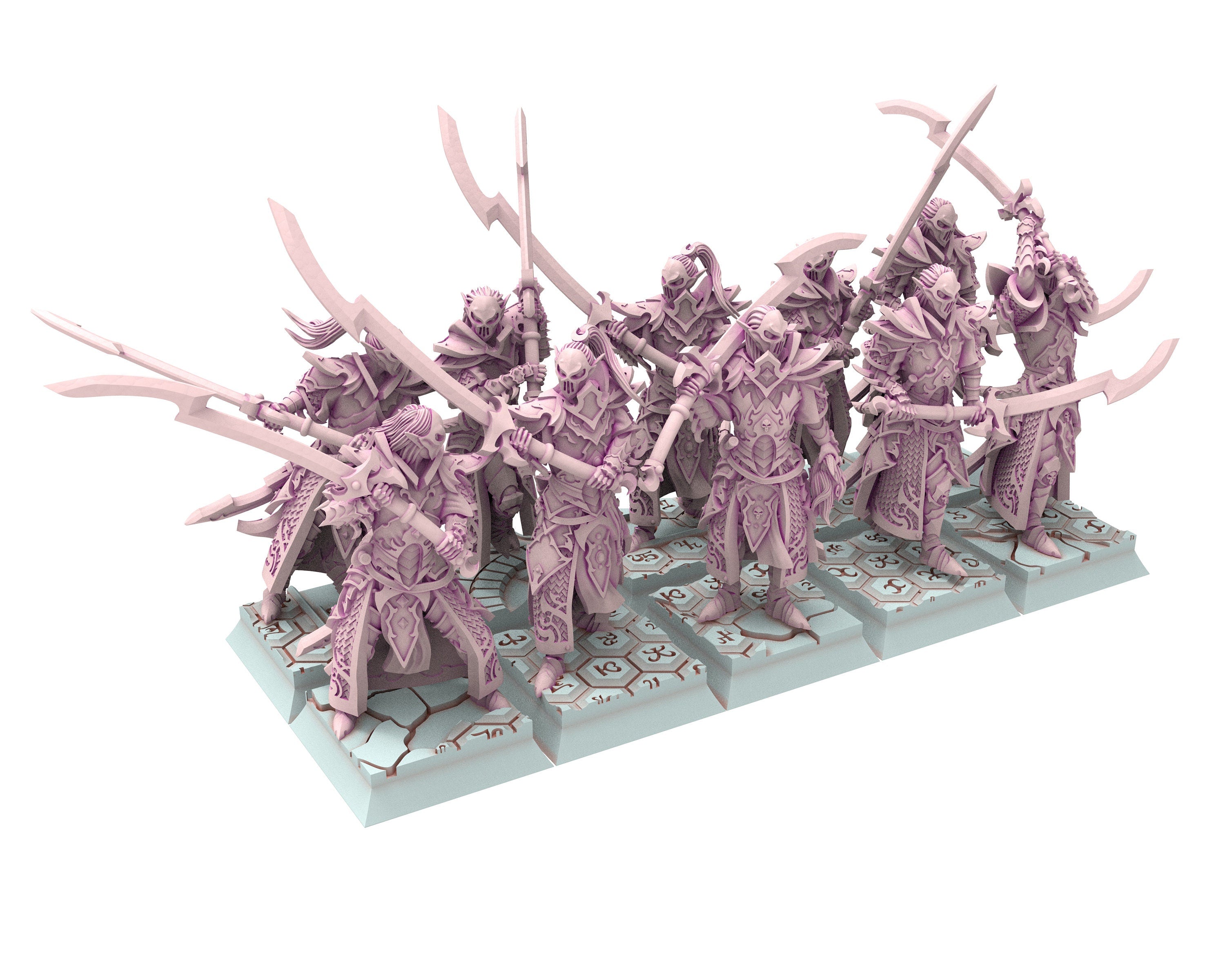 Dark Elves - 28mm Masked Executionners, dark elves, Merciless north pillars usable for 9th Age, Fantasy Battle, Oldhammer, King of war, D&D