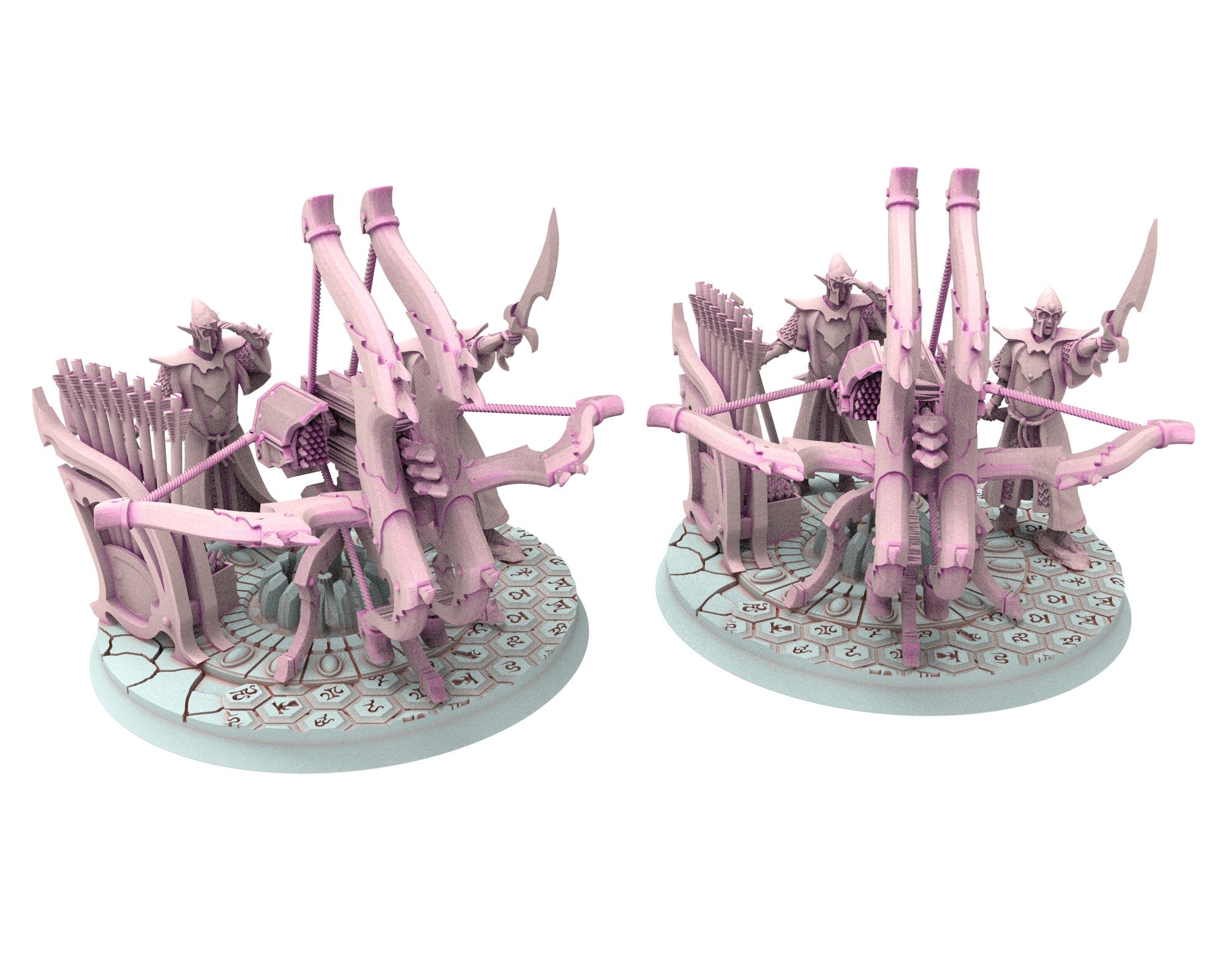 Dark Elves - 28mm Repeater Battery, dark elves, Merciless north pillars usable for 9th Age, Fantasy Battle, Oldhammer, King of war, D&D