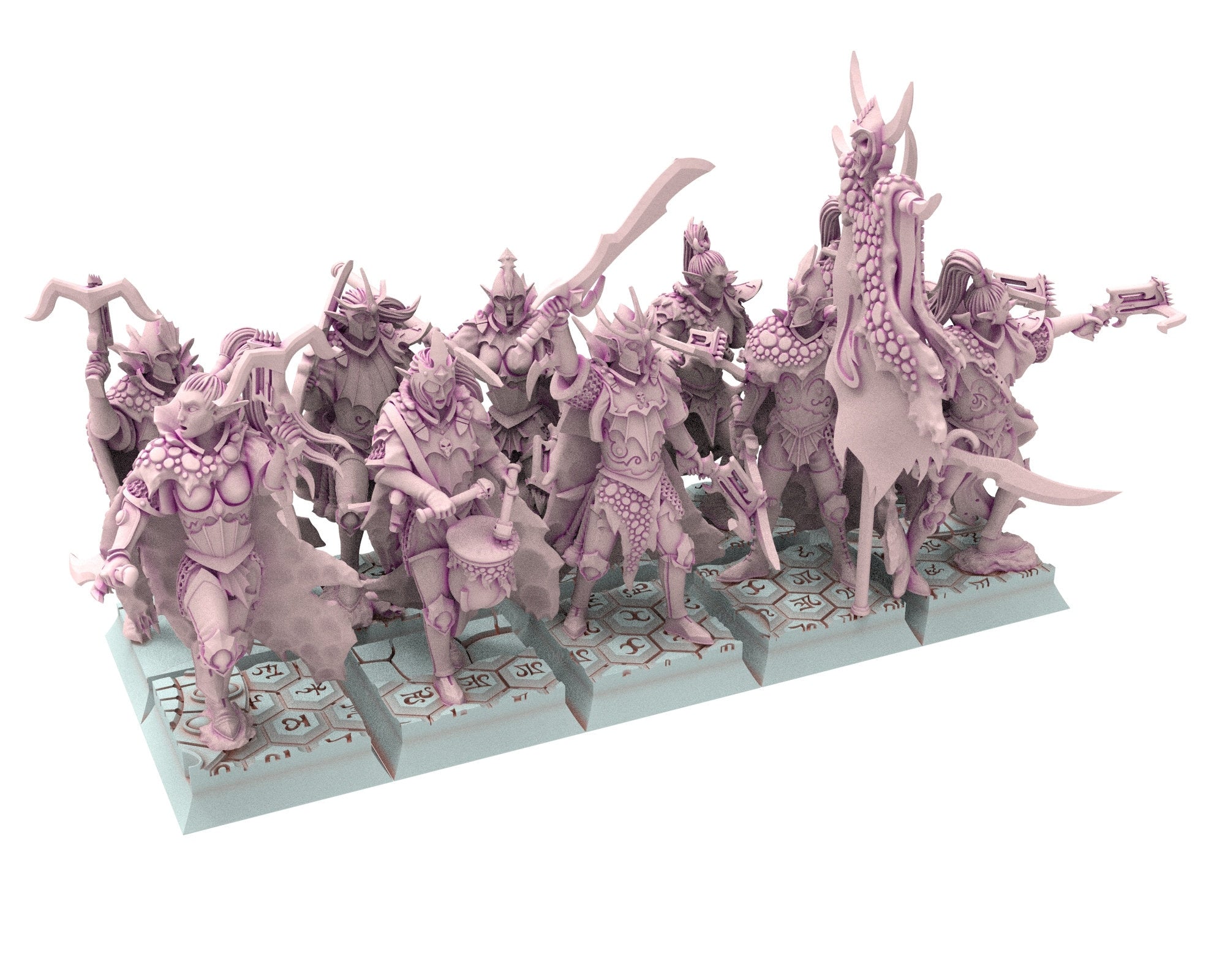 Dark Elves - 28mm Corsair Double swords, dark elves, Merciless north pillars usable for 9th Age, Fantasy Battle, Oldhammer, King of war, D&D