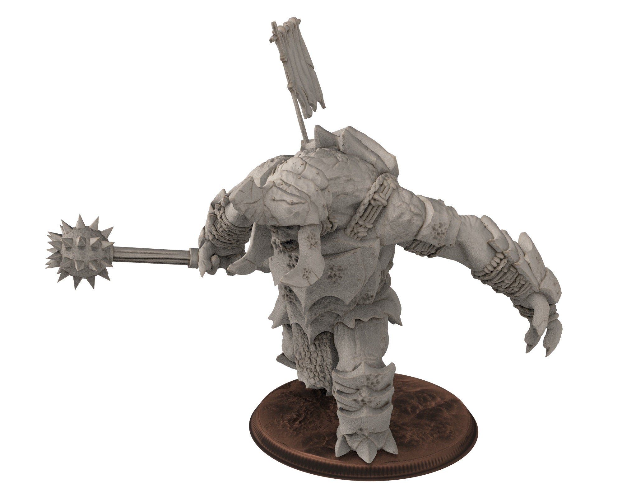 Orcs horde - Giant Troll Warriors, Last guardians, ruins city river, Middle rings miniatures for wargame D&D, Lotr.. Khurzluk Miniatures