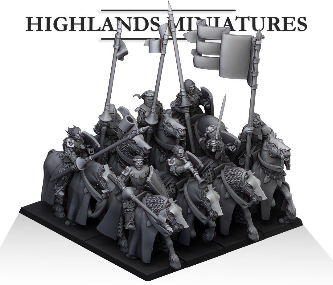 Arthurian Knights - Young Knights of Gallia, for Oldhammer, king of wars, 9th age, Highlands Miniatures