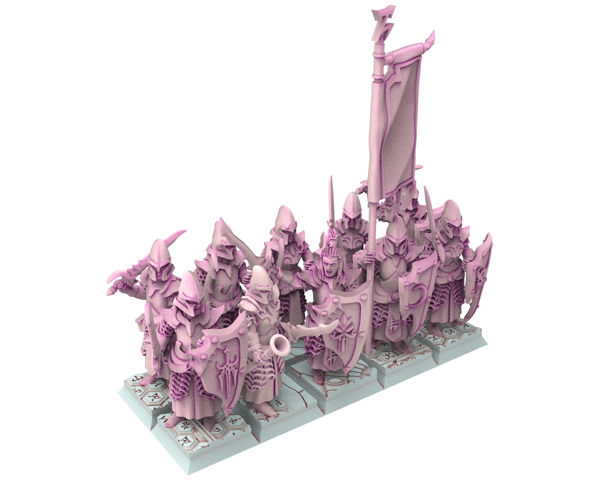 Dark Elves - Sorceress, dark elves, Merciless north pillars usable for 9th Age, Fantasy Battle, Oldhammer, King of war, D&D