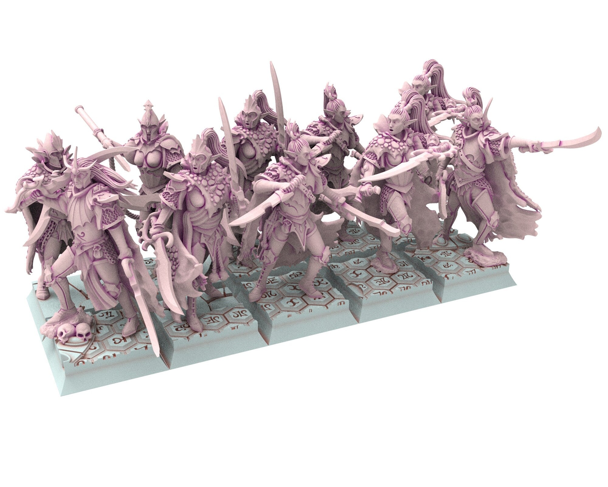 Dark Elves - 28mm Corsairs Army Bundle, dark elves, Merciless north pillars usable for 9th Age, Fantasy Battle, Oldhammer, King of war, D&D