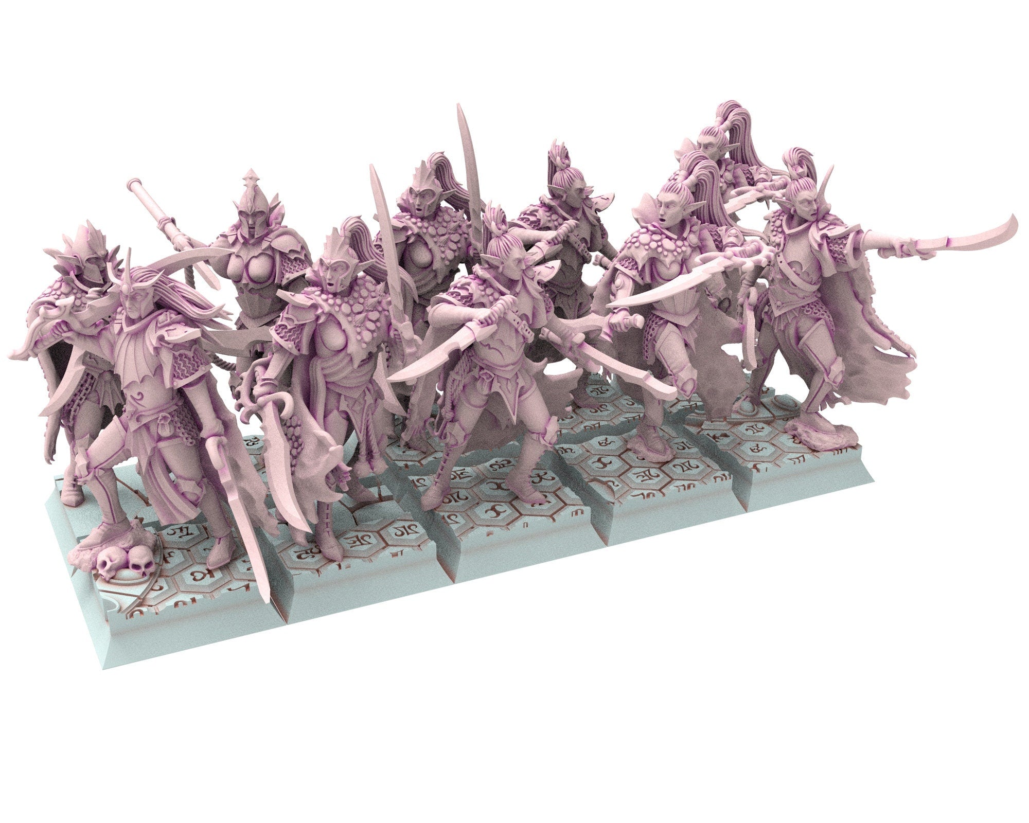 Dark Elves - 32mm Corsair Captain, dark elves, Merciless north pillars usable for 9th Age, Fantasy Battle, Oldhammer, King of war, D&D