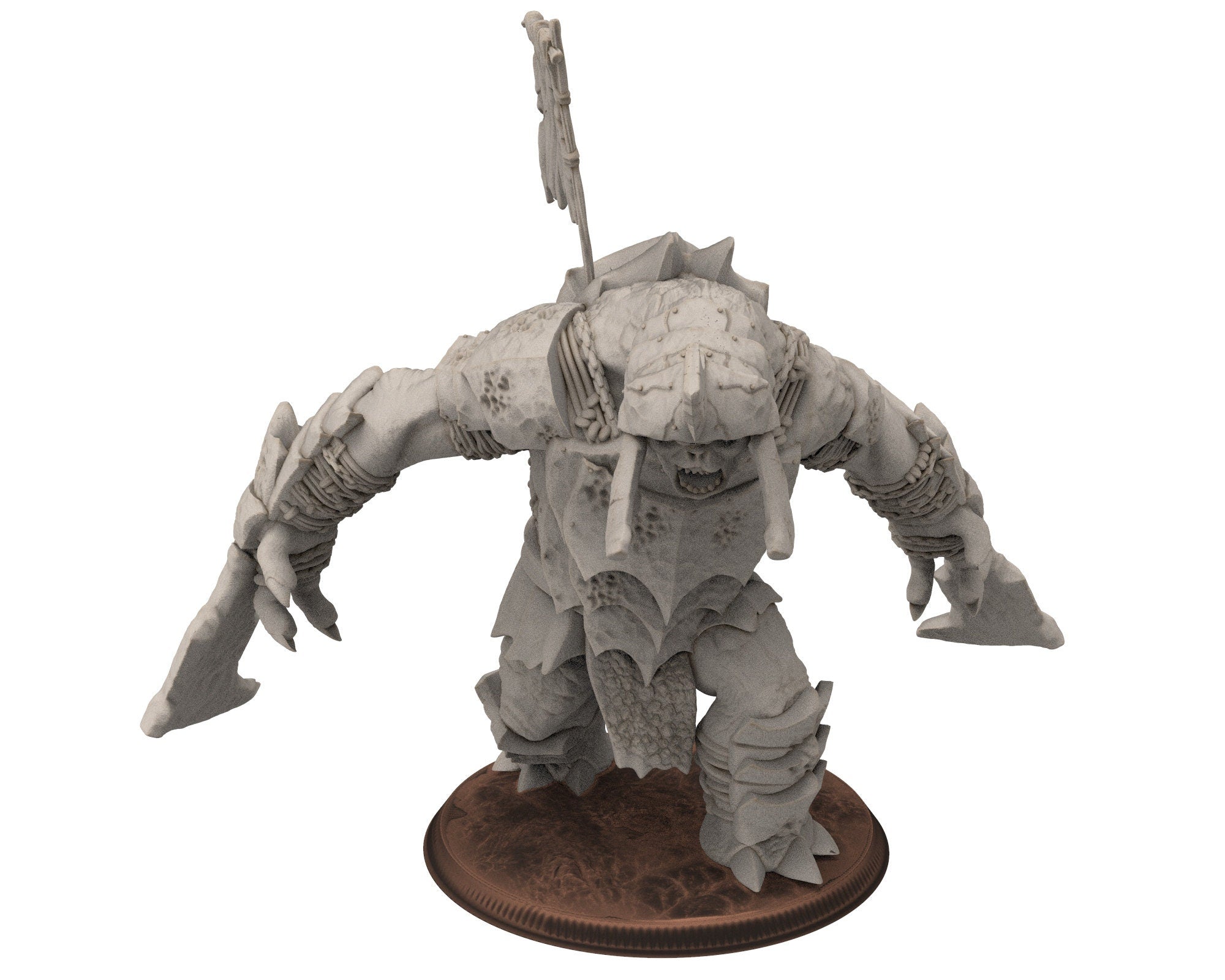 Orcs horde - Giant Troll Warriors, Last guardians, ruins city river, Middle rings miniatures for wargame D&D, Lotr.. Khurzluk Miniatures