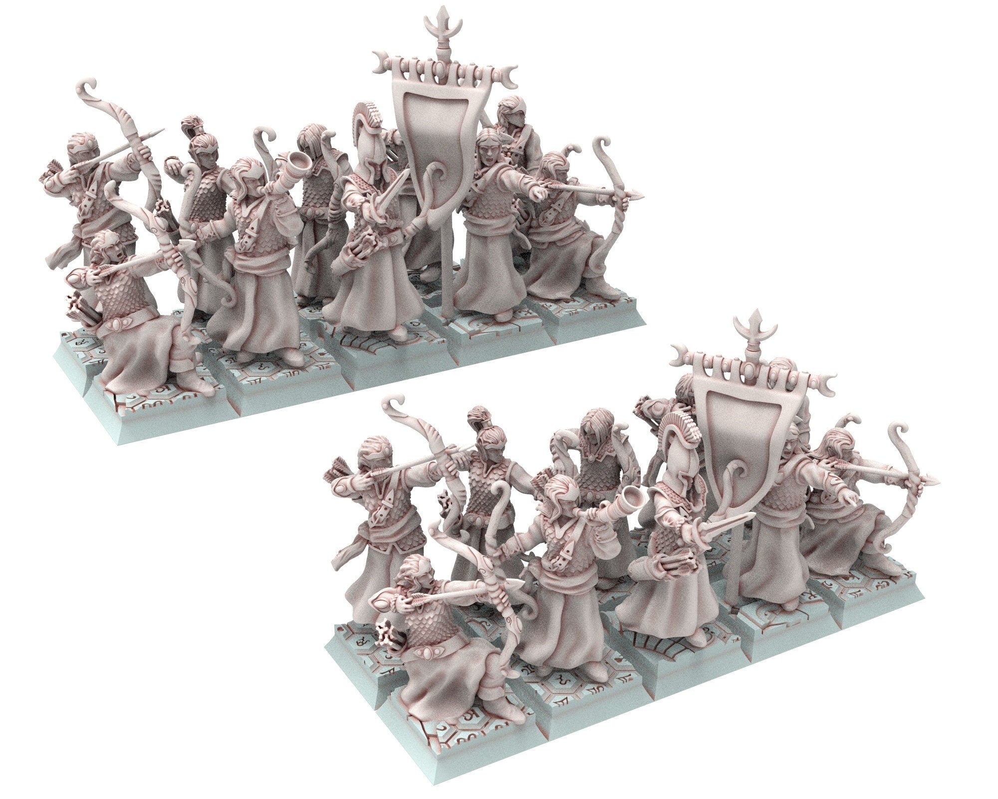 Hight Elves - 28mm Spearmen militia unit, Fantasy elves, Insular Kingdom usable for 9th Age, Fantasy Battle, Oldhammer, King of war, D&D