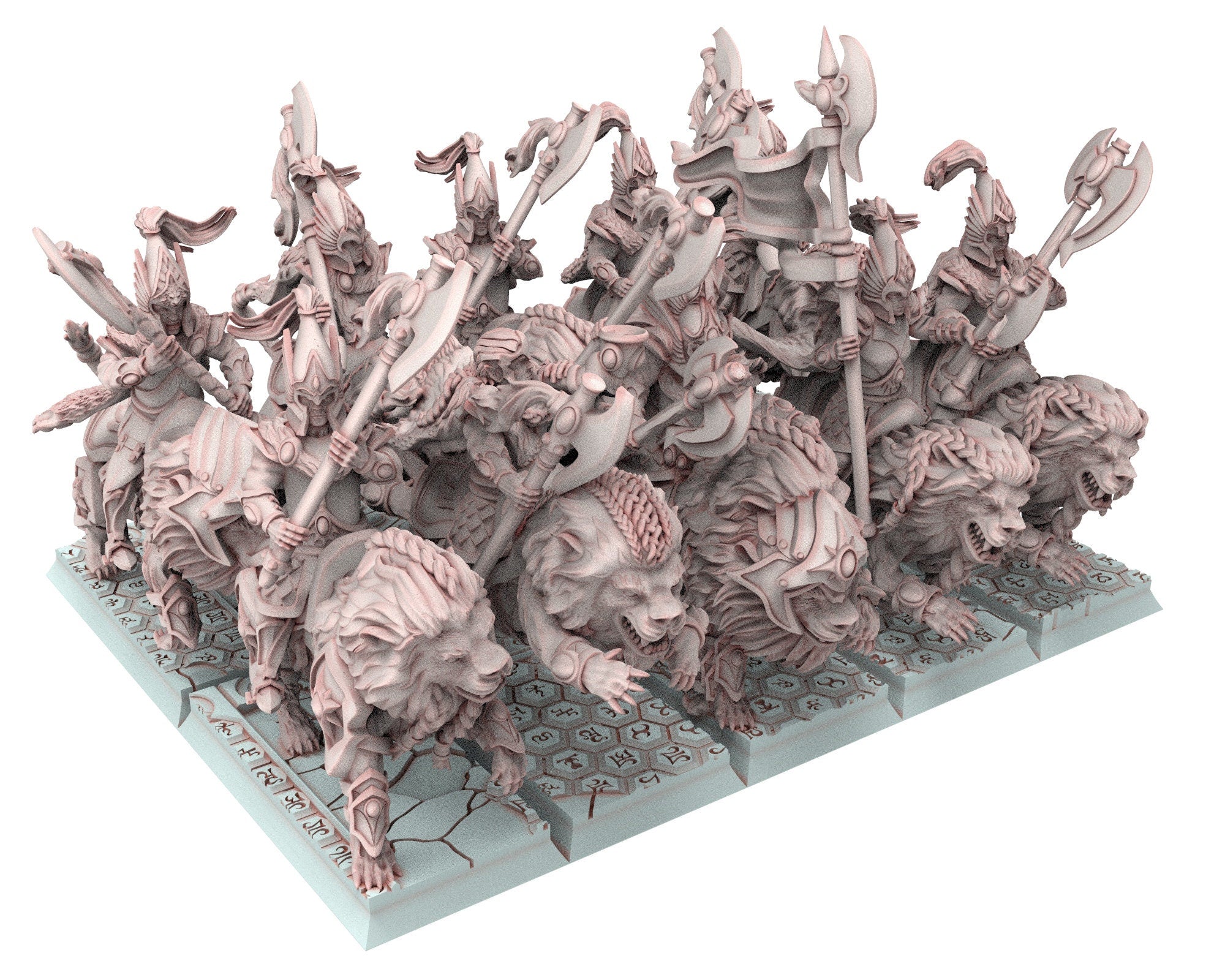 Hight Elves - 28mm Footmen Elite Lion Guard, Fantasy elves, Insular Kingdom usable for 9th Age, Fantasy Battle, Oldhammer, King of war, D&D