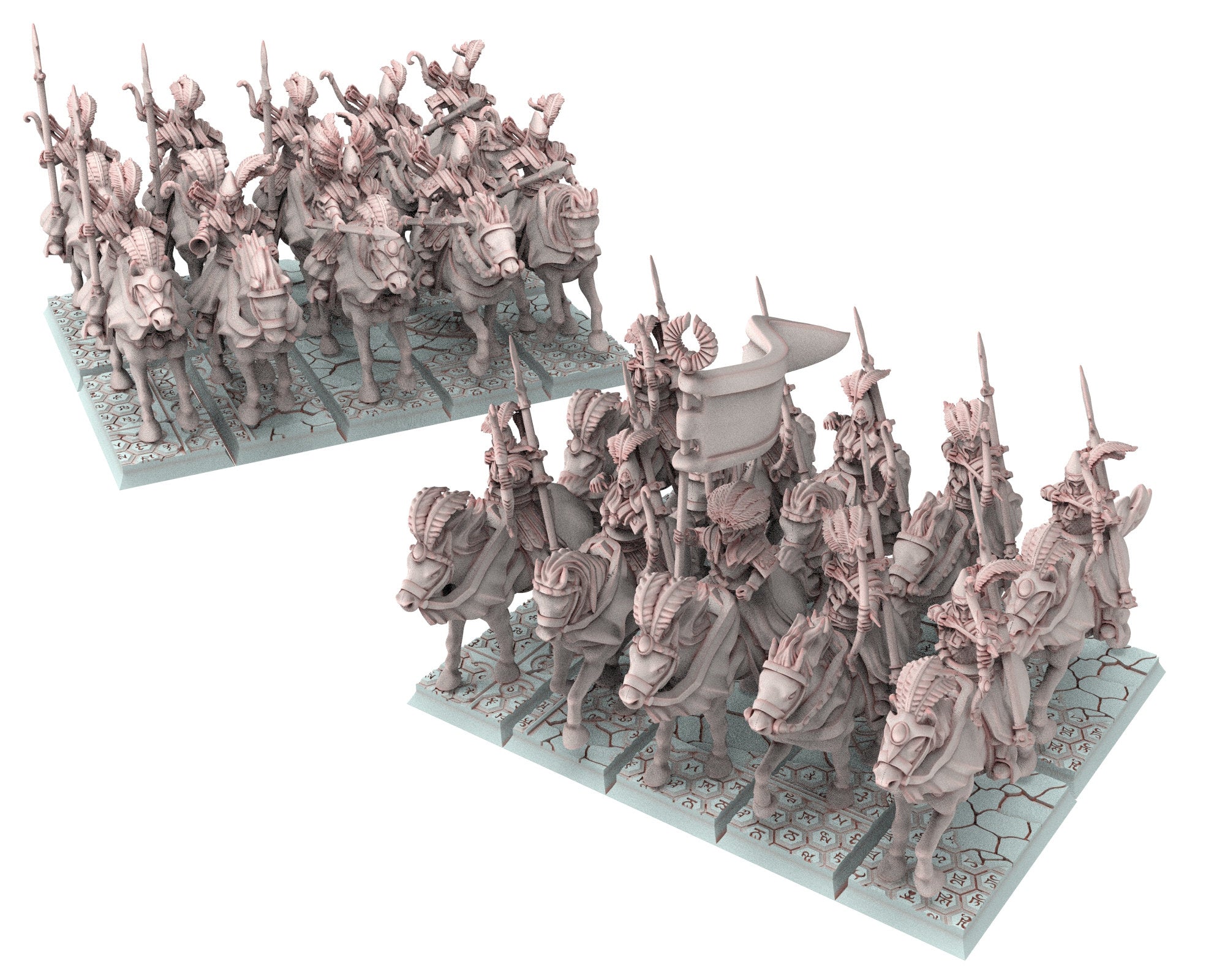 Hight Elves - 28mm Light Cavalry Riders Patroll Spears, Fantasy elves, usable for 9th Age, Fantasy Battle, Oldhammer, King of war, D&D