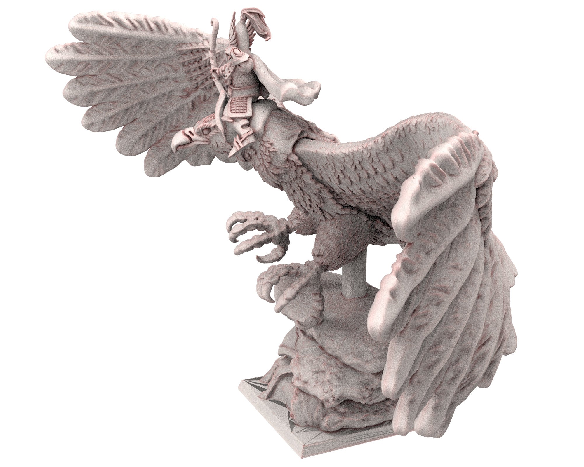 Hight Elves - 28mm Hero on Giant Eagle of war, Fantasy elves, Isle Kingdom usable for 9th Age, Fantasy Battle, Oldhammer, King of war, D&D