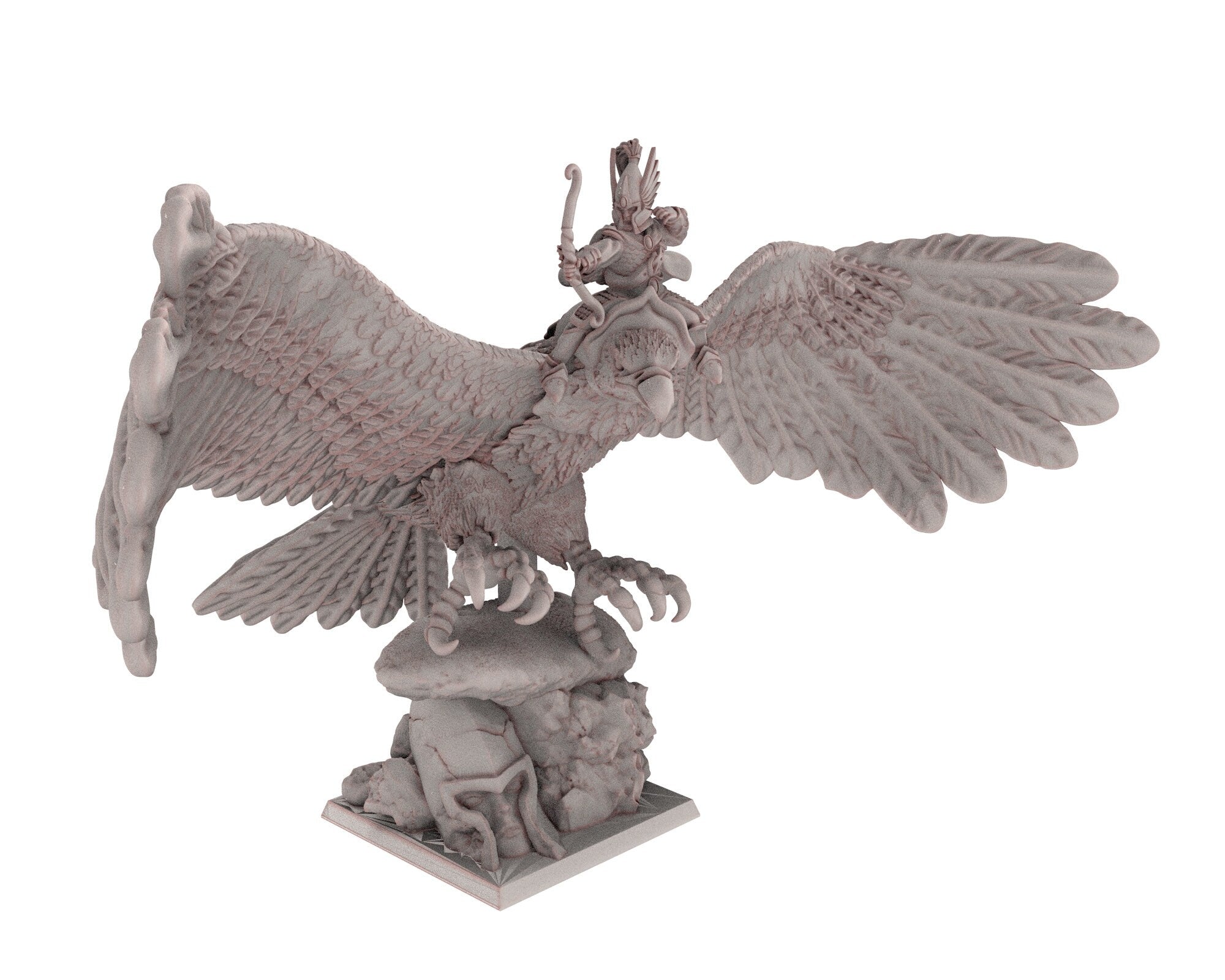 Hight Elves - 28mm Hero on Giant Eagle of war, Fantasy elves, Isle Kingdom usable for 9th Age, Fantasy Battle, Oldhammer, King of war, D&D
