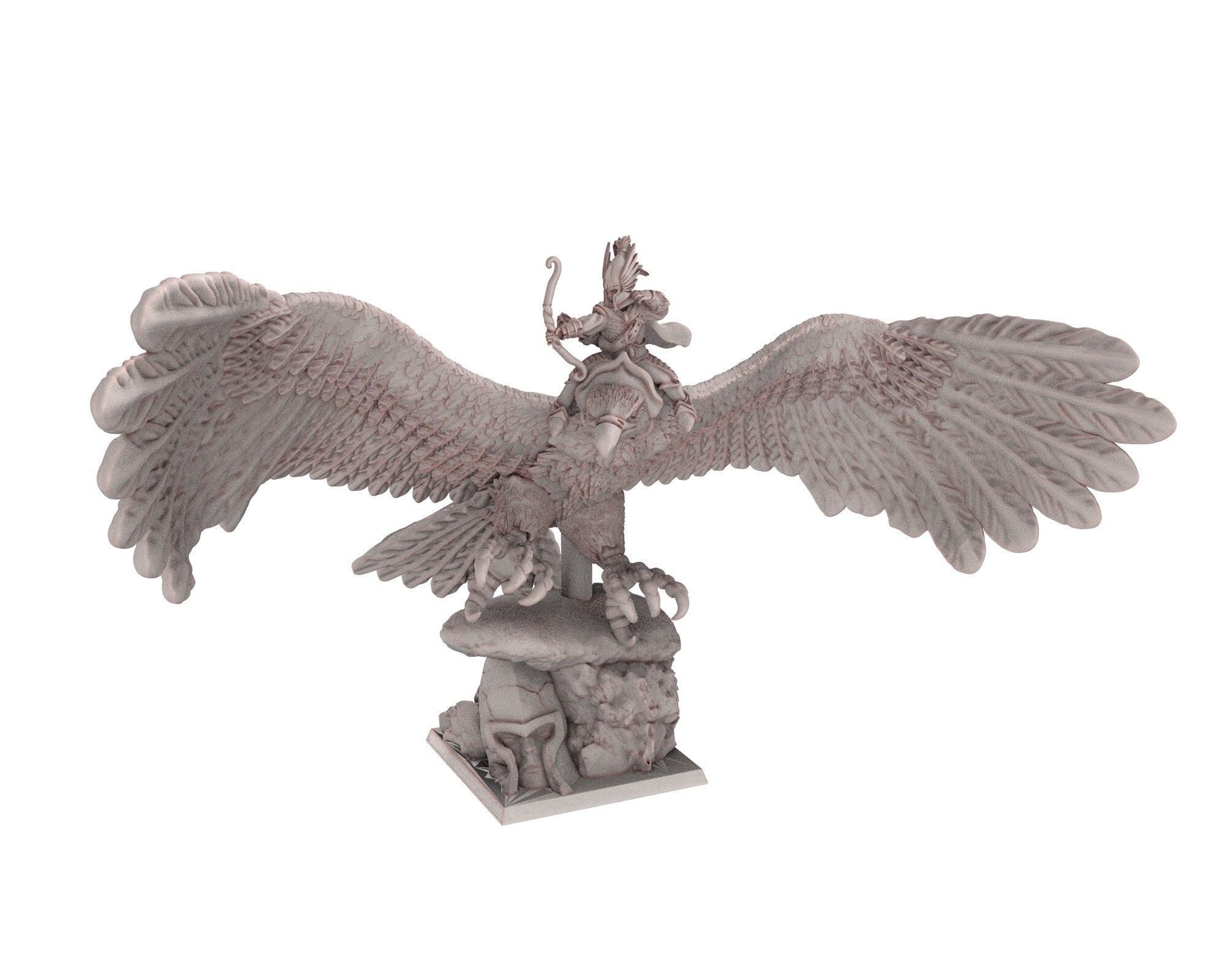 Hight Elves - 28mm Hero on Giant Eagle of war, Fantasy elves, Isle Kingdom usable for 9th Age, Fantasy Battle, Oldhammer, King of war, D&D