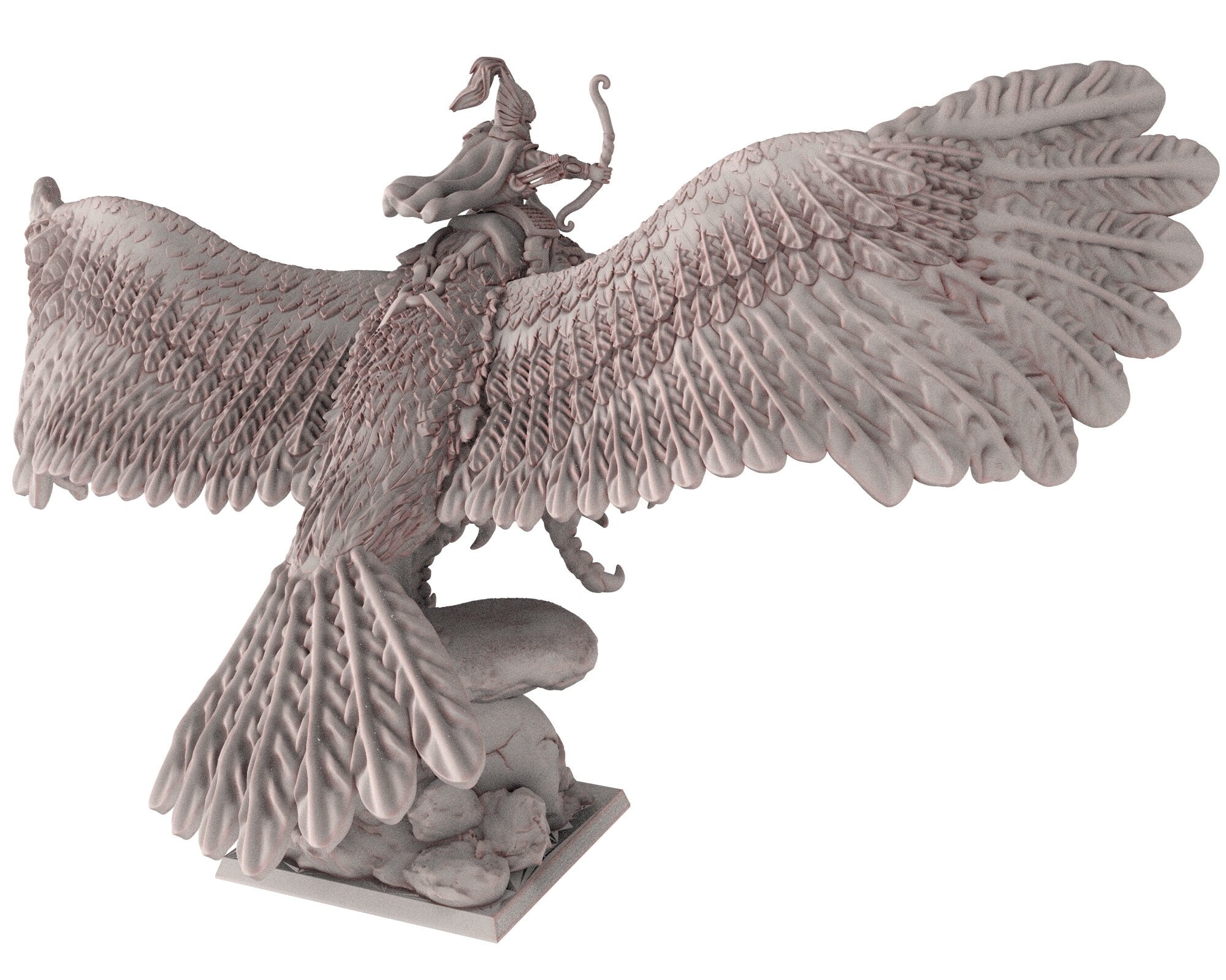 Hight Elves - 28mm Hero on Giant Eagle of war, Fantasy elves, Isle Kingdom usable for 9th Age, Fantasy Battle, Oldhammer, King of war, D&D
