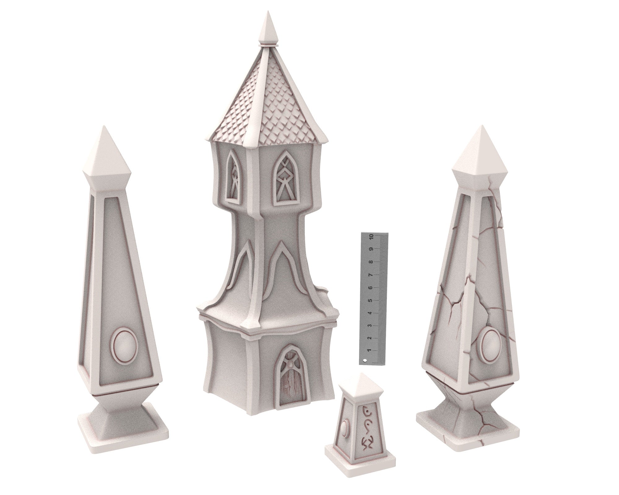 Hight Elves - 28mm Elven Obelisks, Fantasy elves, Landor usable for 9th Age, Fantasy Battle, Oldhammer, King of war, D&D
