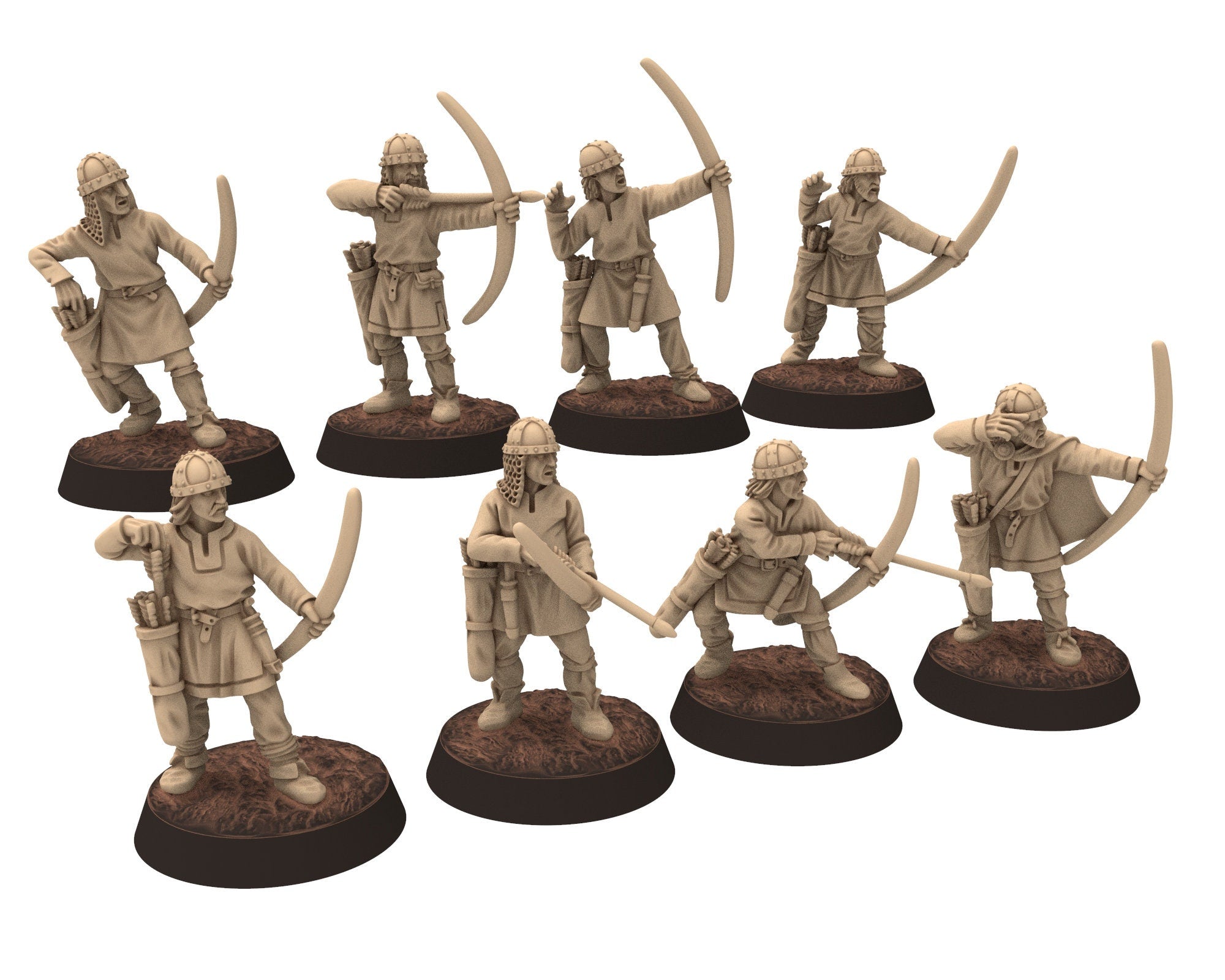 Dark Ages - Carolingian Infantry Small Army bundle Footmen Warriors Frank, Miniatures 28mm, Wargame Historical Saga... Medbury miniature